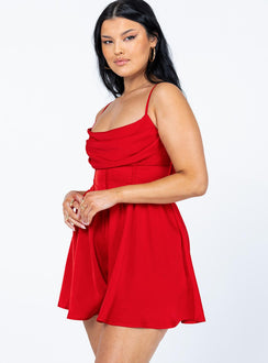 Hannah Romper Red