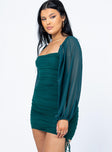 product Princess Polly Asymmetric Neckline  Aleena Mini Dress Green