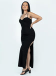 product Princess Polly Asymmetric Neckline  Belladonna Maxi Dress Black