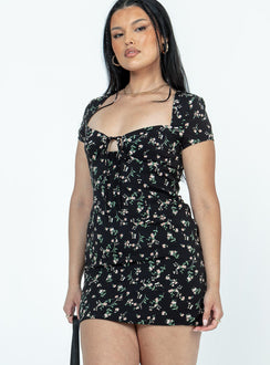 product Princess Polly Crew Neck  Centennial Mini Dress Black Floral