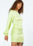 product Princess Polly Crew Neck  Ryland Long Sleeve Mini Dress Green