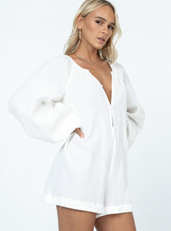 Cameron Romper White