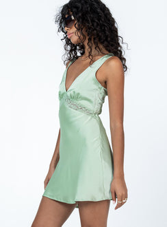 product Princess Polly High Neck  Briannar Mini Dress Sage