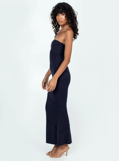 product Princess Polly Asymmetric Neckline  Oscar Midi Dress Navy