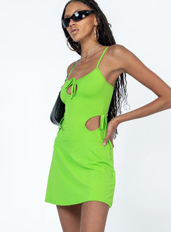 product Princess Polly Crew Neck  Evaline Mini Dress Green