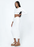 Matching set Crinkle material Long sleeve top Midi skirt Elasticated waist Good stretch 