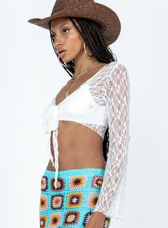 product Princess Polly Full Sleeves Crew Neck  Noland Long Sleeve Top White