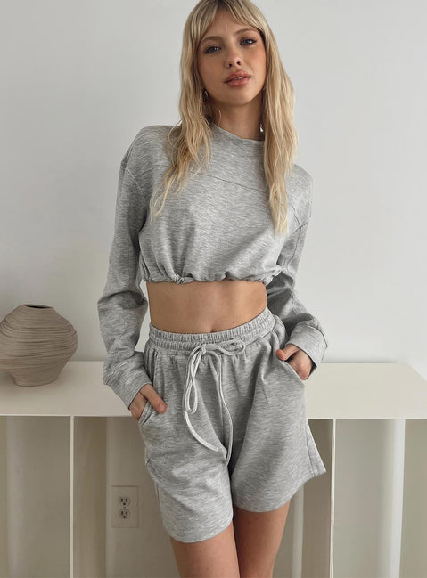 Dunn Shorts Grey Princess Polly high-rise 