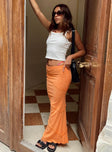 Oscar Maxi Skirt Orange Princess Polly  Maxi 