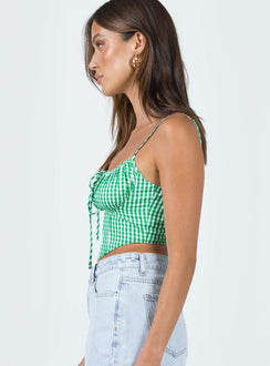 product Princess Polly Sleeveless Square Neck  Rinaldi Top Green