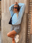 Nardel Sweatshirt Baby Blue Princess Polly  Cropped 