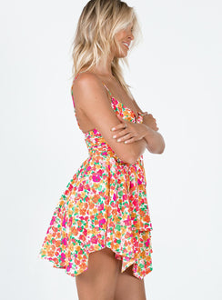 product Princess Polly Sweetheart Neckline  Barrett Mini Dress Multi Floral Petite