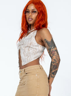 product Princess Polly Full Sleeves Square Neck  Kensington Top Beige