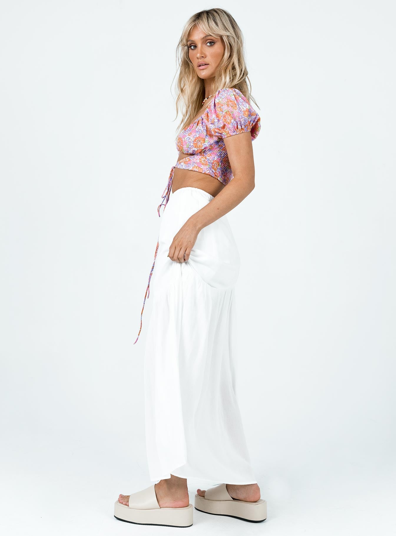 product Chels Asymmetric Maxi Skirt White Princess Polly  Maxi 
