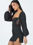 product Princess Polly Sweetheart Neckline  Teyana Mini Dress Black