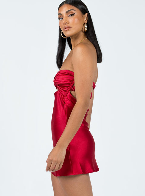 product Princess Polly Scoop Neck  Shellie Mini Dress Red