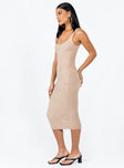 product Princess Polly High Neck  Louis Midi Dress Beige