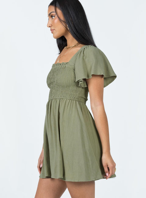 product Princess Polly High Neck  Imagine Mini Dress Green