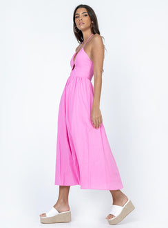 product Princess Polly Crew Neck  Nardin Midi Dress Pink