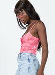 side view of model wearing Princess Polly Love Bites Cami Roses 