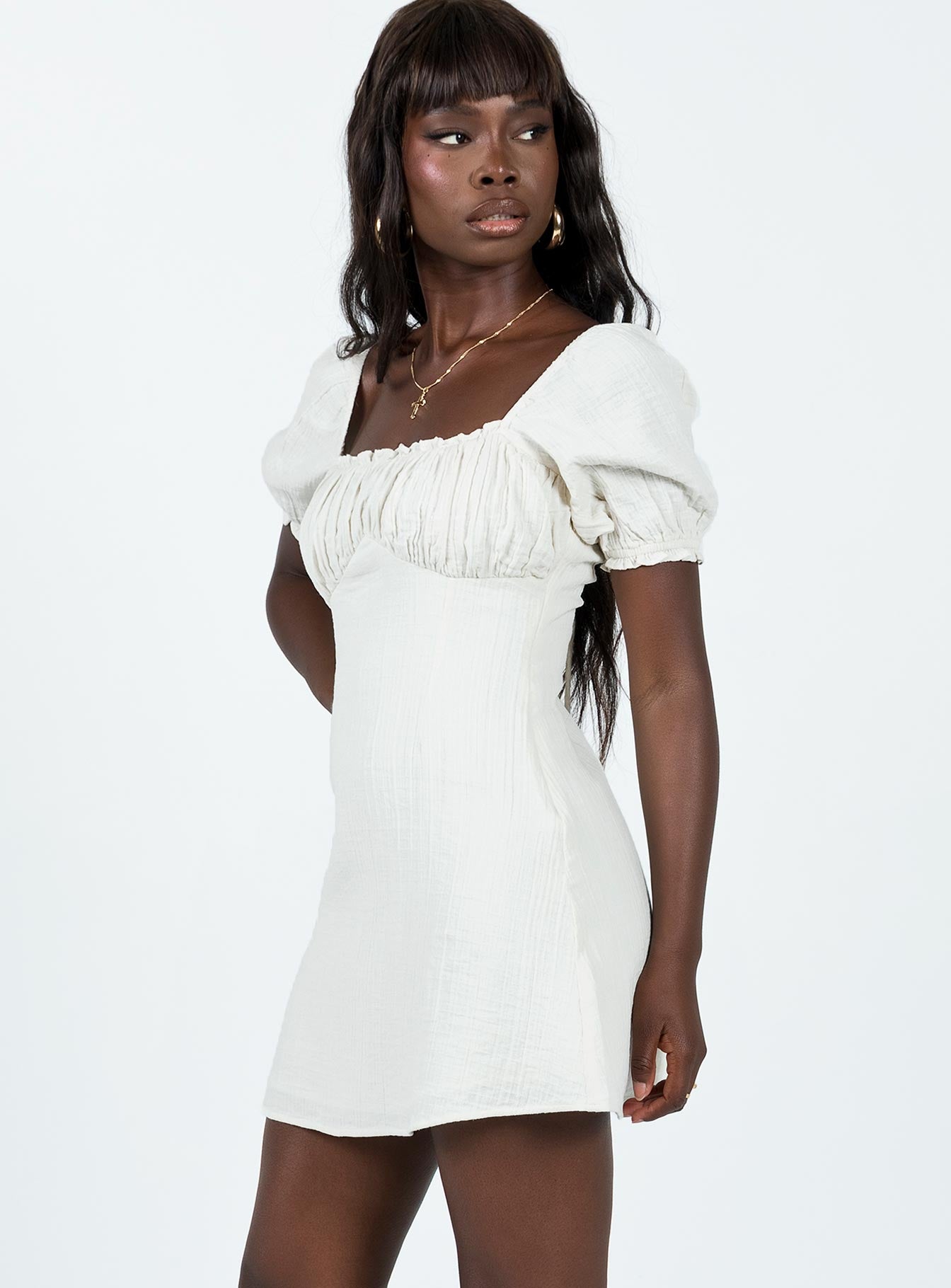 product Princess Polly High Neck  Langham Mini Dress Ivory