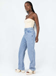 product Princess Polly High Waisted  Copeland Jeans Light Wash Denim