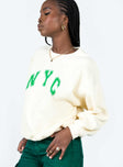 NYC Sweatshirt Beige Princess Polly  regular 