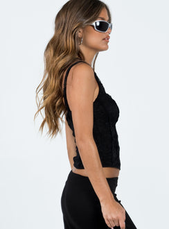 product Princess Polly Sleeveless Square Neck  Lauder Top Black