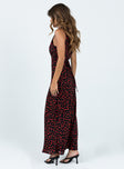 Princess Polly V-Neck  Nellie Maxi Dress Black/Red Floral