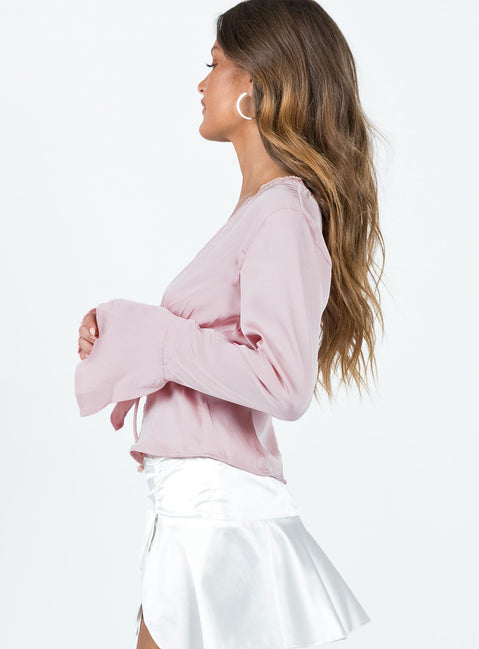 product Princess Polly Full Sleeves Square Neck  Hunton Long Sleeve Top Pink