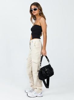 product Princess Polly High Waisted Pants  Courtside Cargo Pants Beige