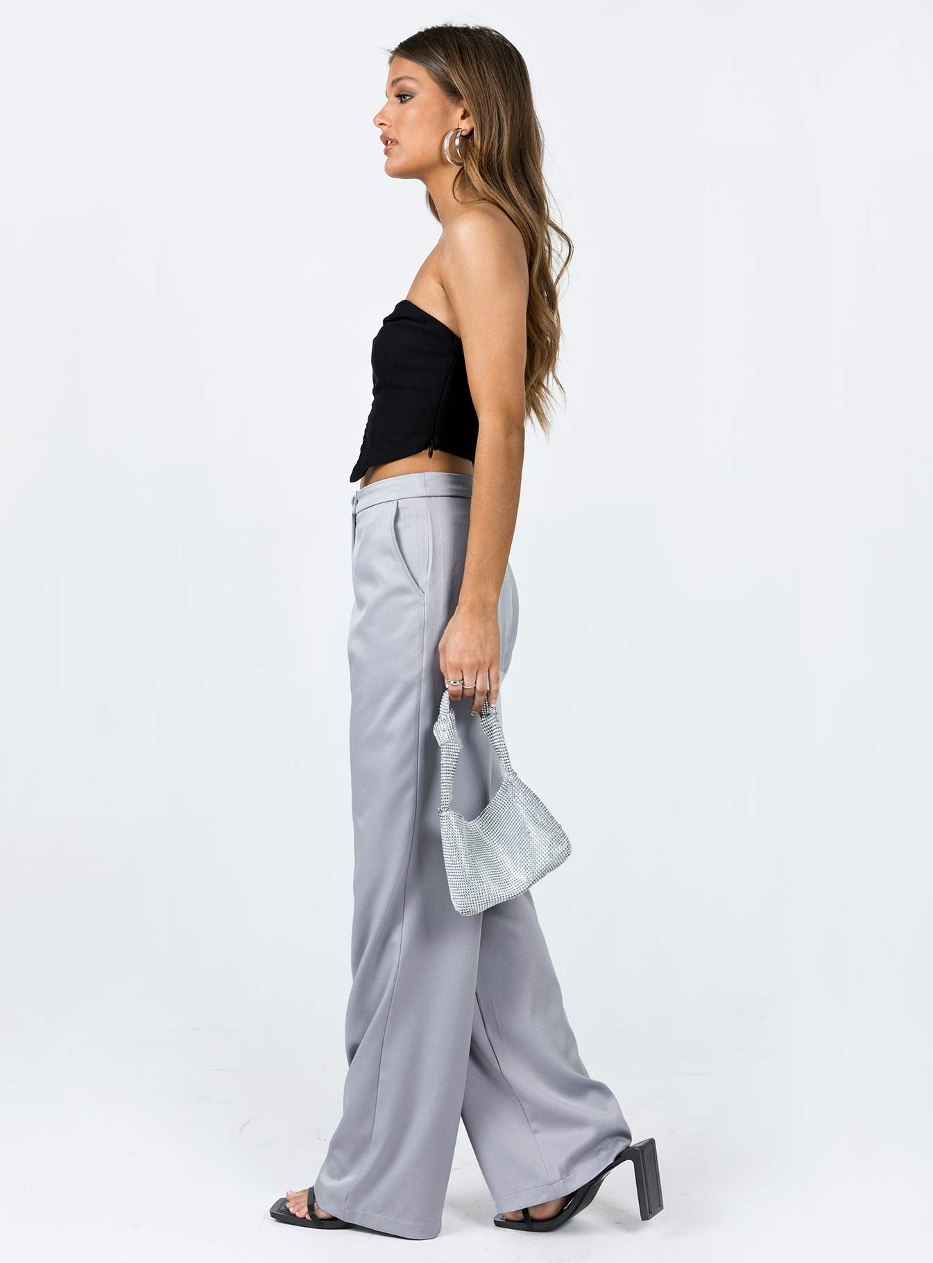 product Princess Polly High Waisted Pants  Vinnie Pants Grey