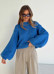 Harmony Sweater Blue Princess Polly  Cropped 