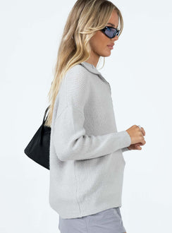 Bessy Sweater Grey Princess Polly  Cropped 