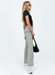 Princess Polly mid-rise  Roy Parachute Pants Grey