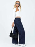 Princess Polly mid-rise  Annerley Parachute Pants Navy