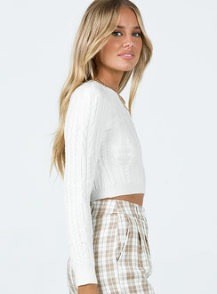 Mccarthy Sweater White Princess Polly  Cropped 