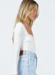 Alberta Long Sleeve Bodysuit White