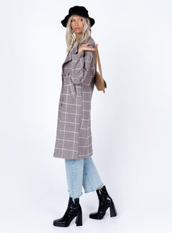 Parisa Winter Check Coat Multi
