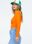 Long sleeve top  Slim fitting  60% cotton 35% polyester 5% elastane  Ribbed material  Square neckline 