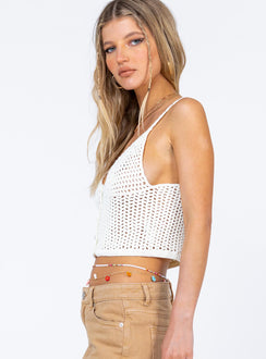 side view of model wearing Princess Polly Aida Top White 