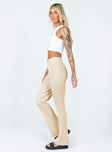 side view of model wearing Princess Polly Olessia Pants Cream 