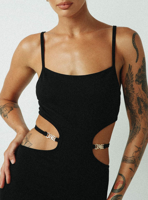 product Princess Polly Square Neck  Jagger & Stone Kendal Maxi Dress Black