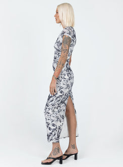 product Princess Polly Crew Neck  Read About It Maxi Dress Black / White