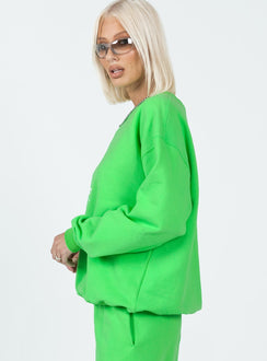 Only Four You Sweatshirt Green Princess Polly  regular 