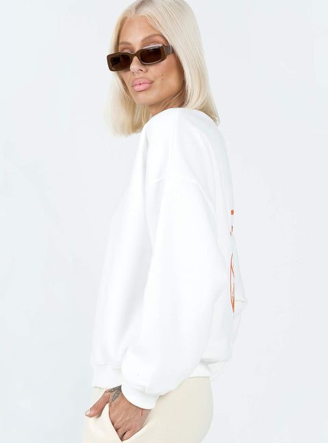 Midnight Noods Sweatshirt White Princess Polly  regular 