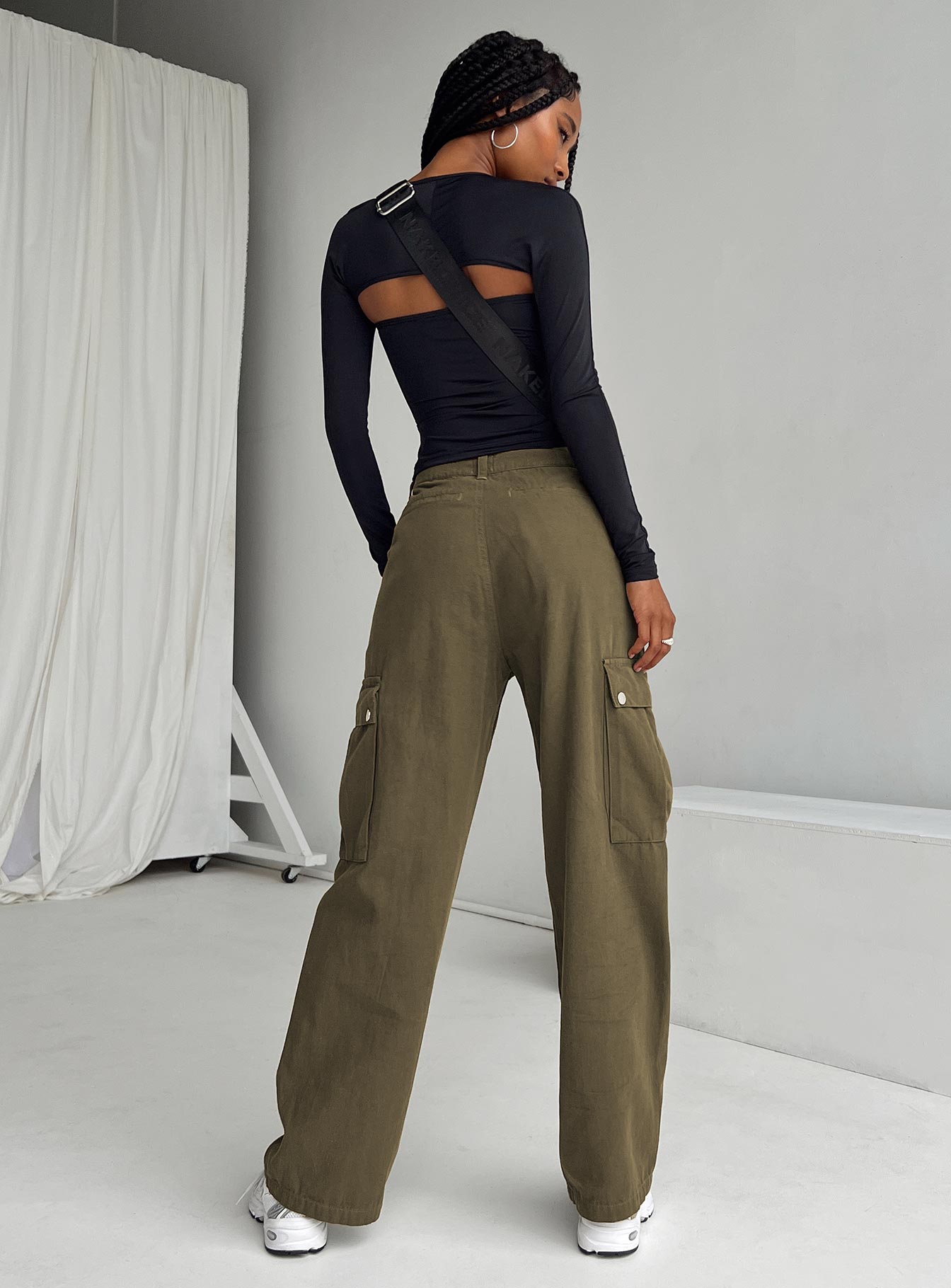 product Princess Polly High Waisted Pants High Waisted Pants  Reservoir Cargo Pants Khaki