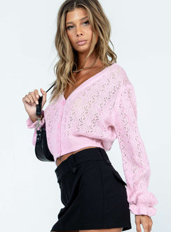 product Lyric Cropped Cardigan Pink Princess Polly  Cropped 