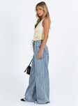 Princess Polly High Rise  Eivissa Baggy Jeans Faded Denim