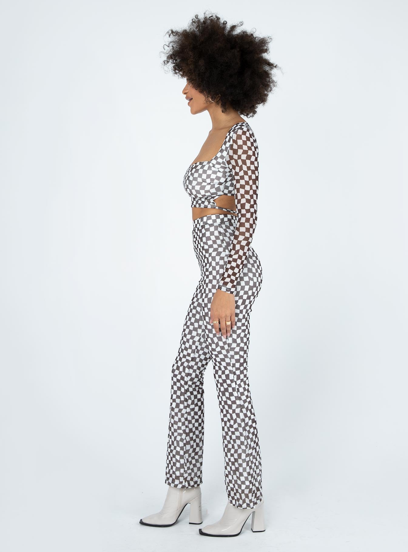 Gia Set Brown / White